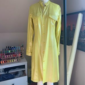 Yellow glitter shirtdress